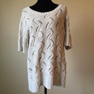 Elle silver shimmer wave knit